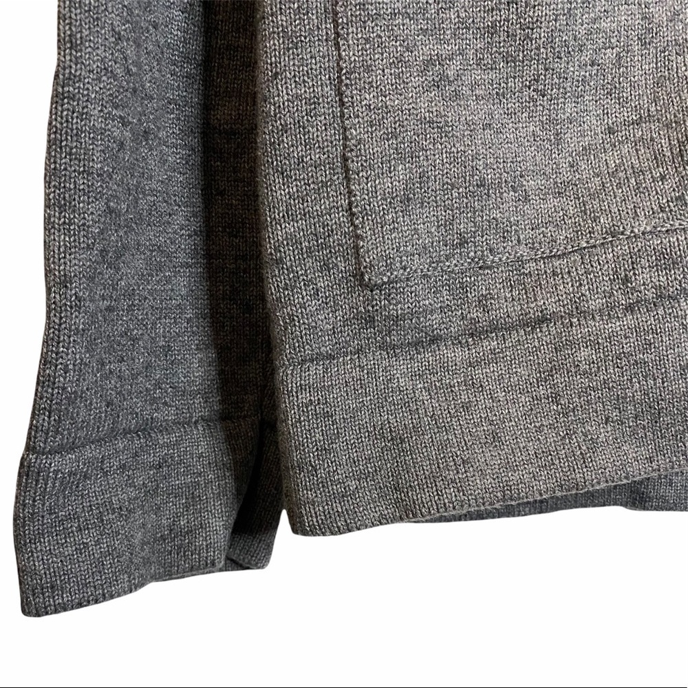 Banana Republic Gray Cotton Knit Sweater Jacket Cardigan Pockets Medium M - Picture 6 of 16